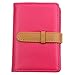 DEEZOMO High Quality PU Leather Credit Card Holder with 26 Card Slots - Book Style - Size 4.2 X 3 X 0.7 Inches (Rose)
