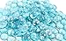 KIBOW 10-Pound Pack Fire Glass Beads Fire Glass Drops for Gas Fire Pit, 3/4 Inch-Pacific Blue