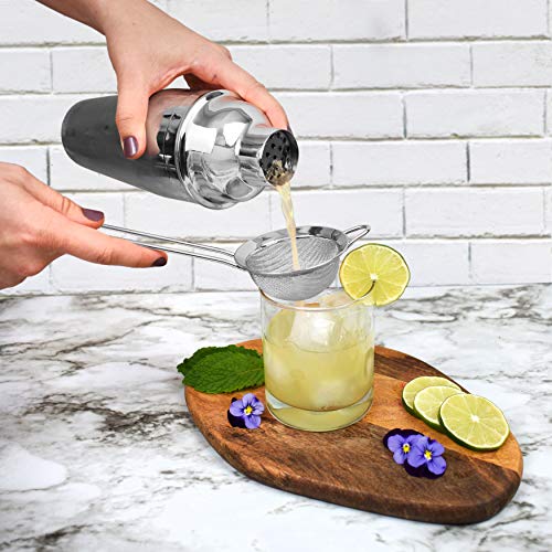 Barkeeper-Set mit Ständer, Silber, 11-teilig, Bar-Set, Barkeeper-Shaker, Profi-Set, Blech-Mixologie-Set, Barkeeper-Set… – Bild 7