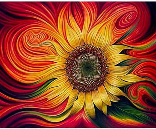 5D DIY Diamond Painting Kits Flower Fantasy Cross Stitch Flowers Art Full Circular Diamond Embroidery Diamond Cartoon Floral K Frameless 45x60CM