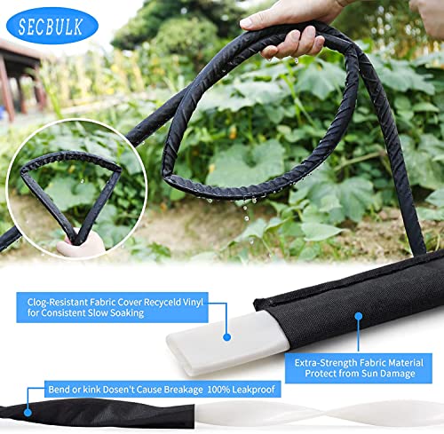 Secbulk 2026 Flat Soaker Hose 100 ft with Stakes for Garden, 50ft photo 10