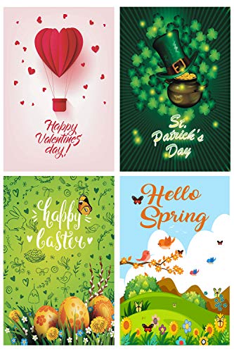 Seasonal Garden Flags 12 Pack - Bright and Shine - 12 Pack Set of 12x18 inch Small Holiday Yard Flags - Double Sided Design for All Seasons and Holidays - Premium Quality Durable Material - Thumbnail 7