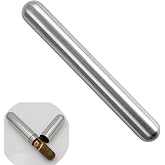 Stainless Steel Cigar Tube，Holder Airtight Portable Travel Cigar Case-1Pack(Silver)