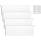 4-Pack White Dryer Vent Cover Replacement, Exterior Exhaust Vent Flaps | Rippled plastic design; 4 white replacement flaps; for exterior dryer exhaust vents; weather-resistant construction