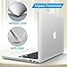 iBenzer Macbook Pro 13 Inch Case 2012-2015, Soft Touch Hard Case Shell Cover with Keyboard Cover Screen Protector for Apple MacBook Pro 13 with Retina Display A1425 1502, Clear, MMP13R-CL+2