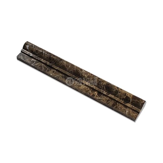 Emperador Dark Spanish Marble Og 1 Single Step Chair Rail Molding Trim Polished