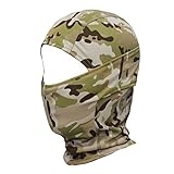 JIUSY Camouflage Balaclava Hood Ninja Outdoor Cycling Motorcycle Motorbike Hunting Military Tactical Airsoft Paintball Helmet liner Gear Wind Dust Sun UV Protection Breathable Full Face Mask SP-02