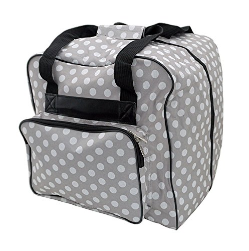 Hemline Dotty Gray Polka Dot Serger or Overlock Tote Bag
