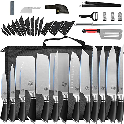 XYJ Authentic Since 1986,Professional Knife Sets for Master Chefs, Chef