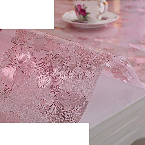Pvc,waterproof tablecloths/ burn-proof,soft glass, plastic tablecloths/ disposable,tea table mats/transparent,frosted, crystal plate mat-C 90x90cm(35x35inch)