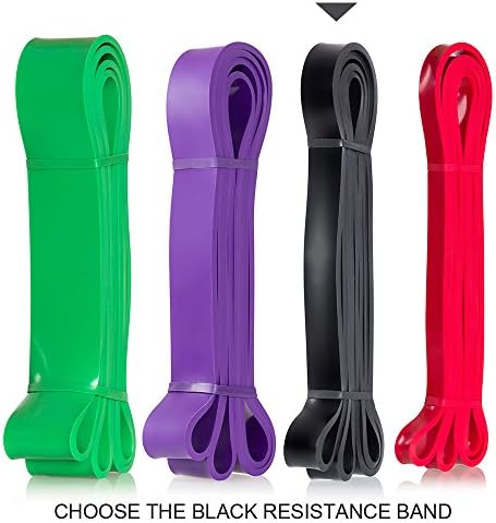 Duerger Stretch Resistance Band, Latex Resistance Loop Band with 2 Silicone Rings, Highly Durable Pull Up Assist Band, Powerlifting Band for Various Resistance Band Exercises