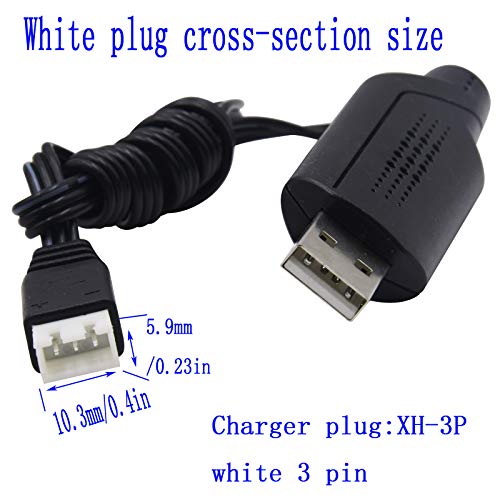 Blomiky Pack 9125 USB Charger Cable with XH-3P Plug