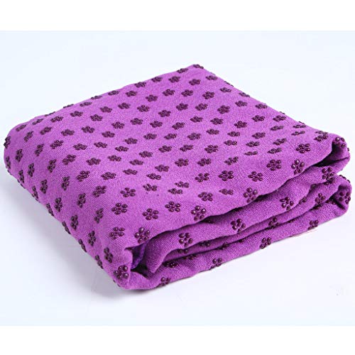 AutumnFall Yoga Mat Sport Fitness Travel Exercise Cover Towel Blanket Non-Slip Pilates Yoga Paving Mat (Purple)