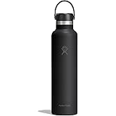 Hydro Flask Water Bottle - Insulated Stainless Steel - Non Spill, Leakproof in 24 Oz Tonal Black