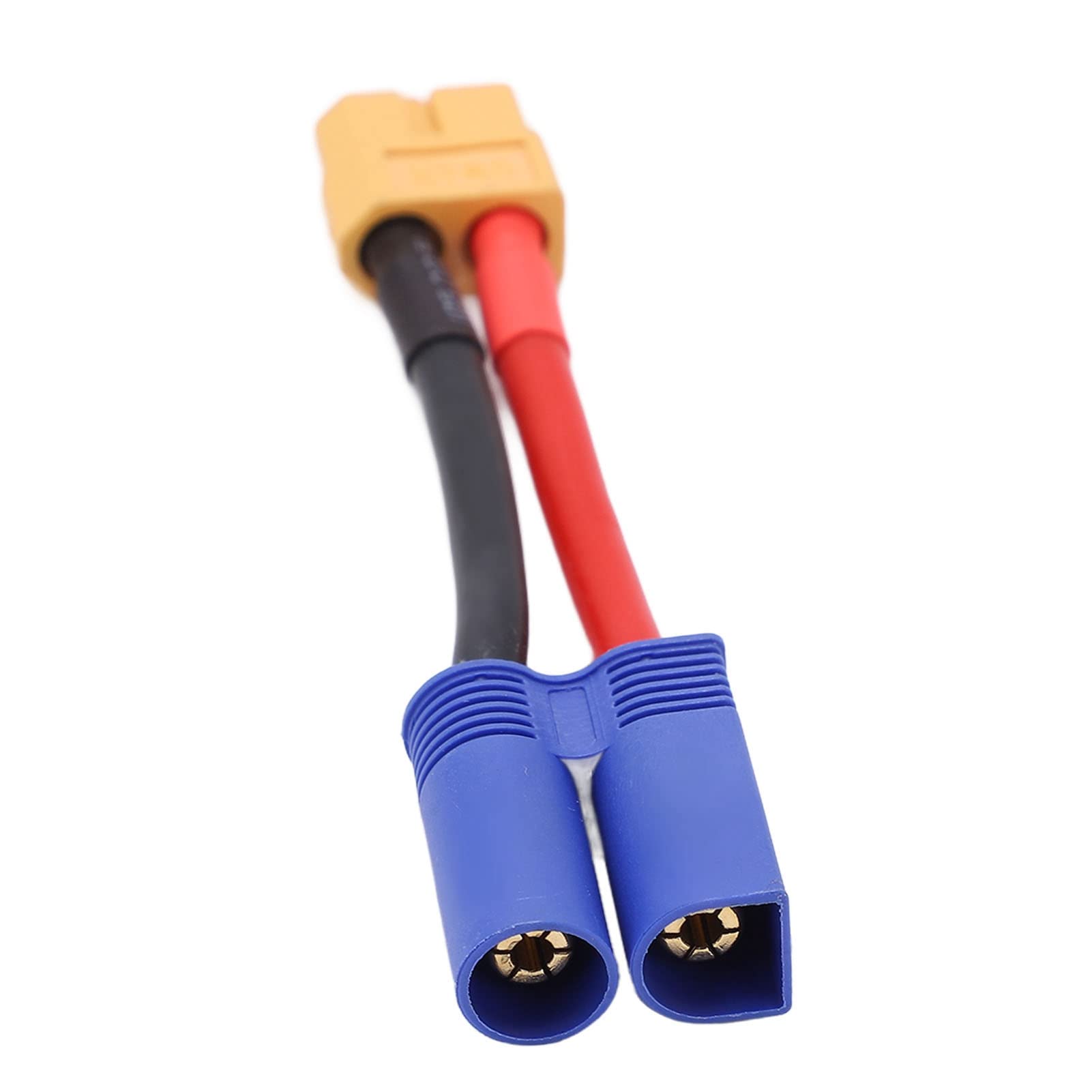 RiToEasysports XT60 Female to EC5 Male Cable, 12AWG XT60 Female to EC5 Male Connector Adapter Line for Connecting Battery and ESC for RC Car Model, Aircraft Model, Ship Model Modeling Accessory