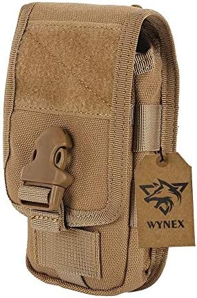 WYNEX Cell Phone Holster Pouch, Tactical Smartphone Pouches EDC Cellphone Case Molle Gadget Bag Molle Attachment Belt Holder Waist Bag Applicable Most Type