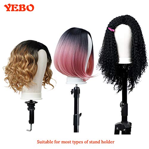 image for YEBO 23 Inch Polyurethane Canvas Block Head Wig Display Stying Mannequ