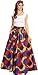 Sakkas Asma Convertible Traditional Wax Print Adjustable Strap Maxi Skirt | Dress