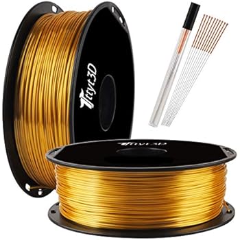 Silk Gold 3D Printer 1.75mm PLA Filament 1kg 2.2lbs Spool High Diameter Accuracy Widely Compatible TTYT3D
