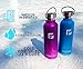 Glacier Point Vacuum Insulated Stainless Steel Water Bottle 25oz|17oz Double Walled Construction Premium Powder Coat Two Lids (Purple, 25 OZ)