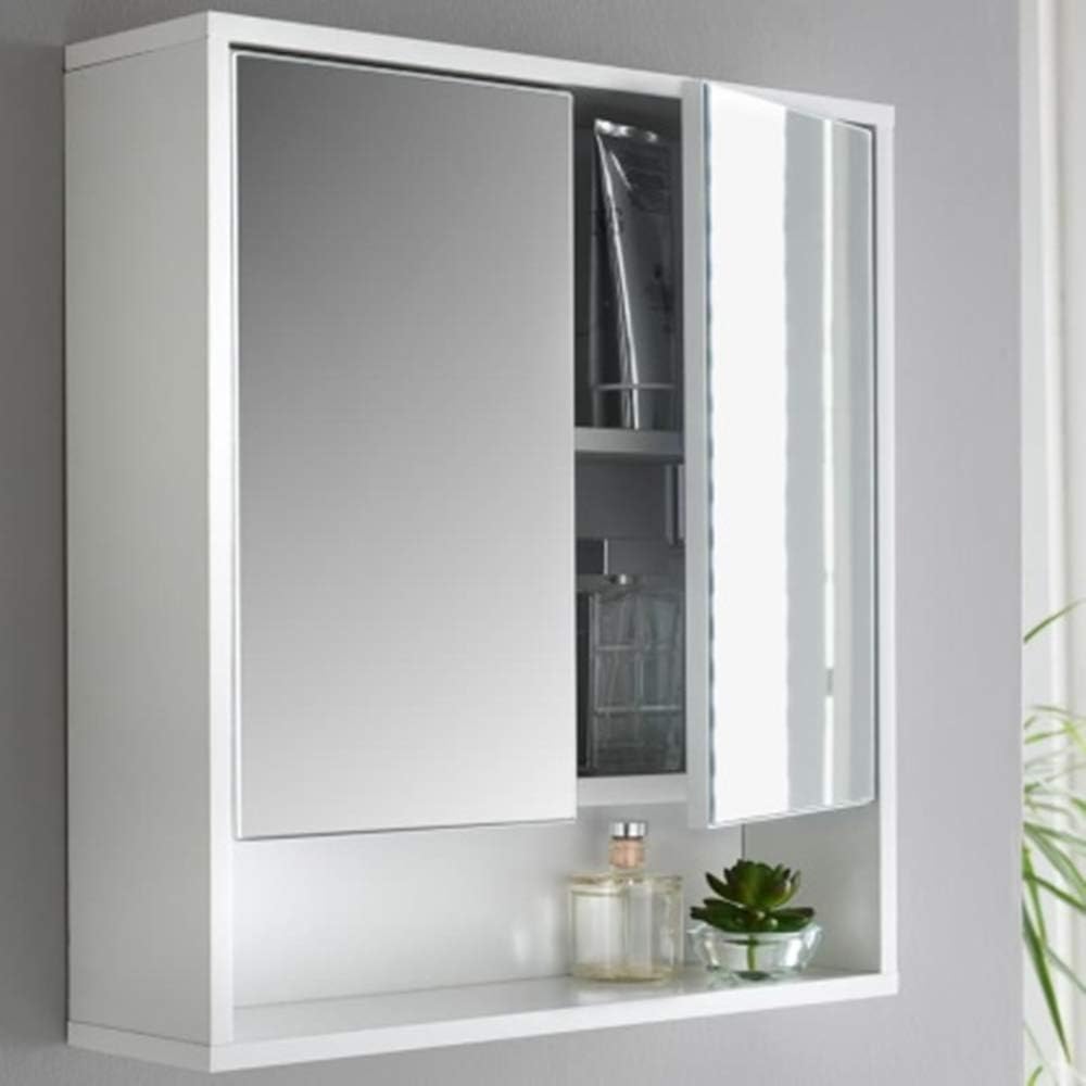 Norsk High Gloss Bathroom Mirror Cabinet Amazon Co Uk Kitchen Home