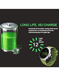 Bluetooth reloj inteligente a prueba de agua, Smartwatch, relojes inteligentes para hombres, mujeres, niños; Android IOS, iPhone, Samsung, Huawei con podómetro, rastreador de fitness, SMS, recordatorio de llamada, Verde