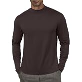 Men's Fashion Shirts Long Sleeve Mock Turtleneck T-Shirts Casual Thermal Undershirt Tops
