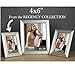Icona Bay 4x6 Picture Frames (Silver, 3 Pack), French Baroque Style Photo Frames 4 x 6, Wall Mount or Table Top, Regency Collection