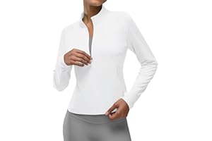 Ramunro Women's UPF 50+ Lightweight Athletic Jacket with Zip Pockets Sun Protection Full Zip Long Sleeve Shirts Hiking