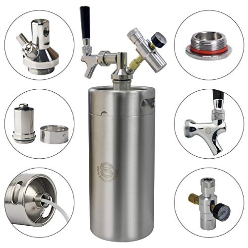 PERA-Beer-Mini-Kegs-128-OZ-for-Craft-beer-Dispenser-CO2-regulator-with-beer-faucet-taps