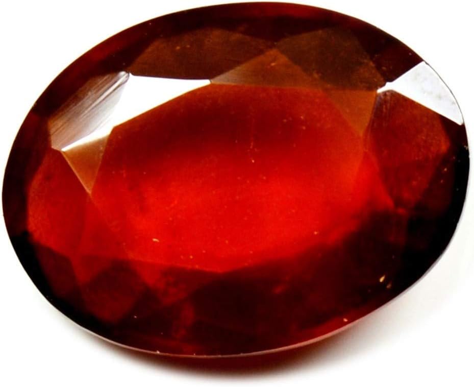 JewelryonclickGenuine Hessonite Garnet Loose Gemstone 6 Carat Oval Cut Astrology Birthstone For Jewelry