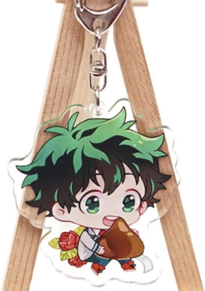 WerNerk My Hero Academia-Todoroki/Izuku Midoriya Deku/Bakugou Katsuk/Eraser Super Cute Key Chain(H01)