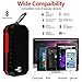 Bluetooth Wireless Speakers Waterproof IPX5 with HD Enhanced Bass Outdoor Wireless Portable Phone Speakers Built-in Mic Support FM AUX TF Card USB for iPhone iPad Android Phones Computer Etc. (Red)