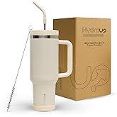 HYDROUP 40oz Travel Tumbler Cup with Handle, Two-Way Slider Lid, Stainless Steel Straw with Silicone Tip, Vacuum Insulated Water Bottle for Hot & Cold Drinks, Great Gifts for Mom