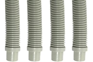 Puri Tech 4 Pack Universal Swimming Pool Cleaner Suction Hose 48 Long Grey Color for Hayward Navigator, Pool Vac Ultra, AquaBug, Polaris ATV and More