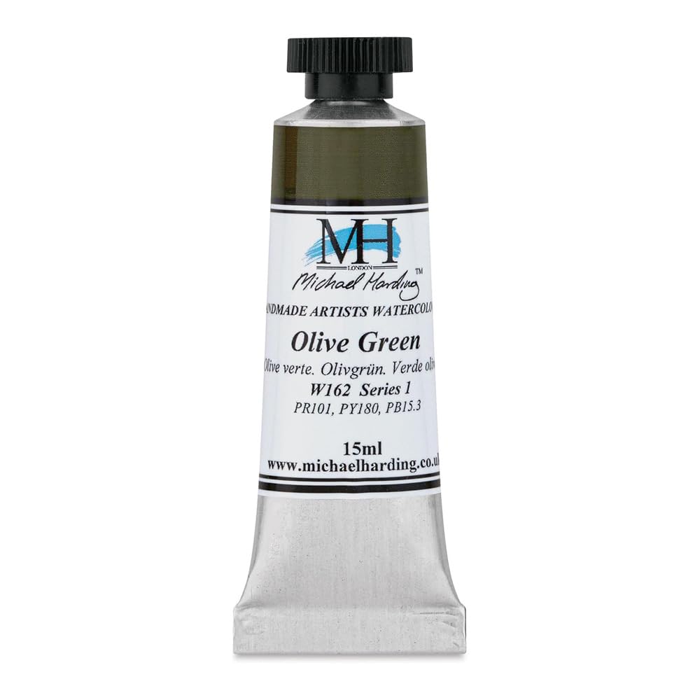 Michael Harding Professional Watercolors - 15ml Tubes (Olive Green)