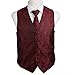 EGD2B.01 Gift Giving Paisley Microfiber Dress Tuxedo Vest Neck Tie Set By Epoint