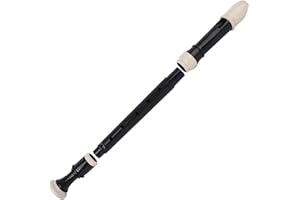 LAZMIN112 Flute 8 Hole Music Recorder, German Style Musical Instrument F Key for Student Beginners 8 Key Clarinet Music Player(Alto F, British B (Baroque))