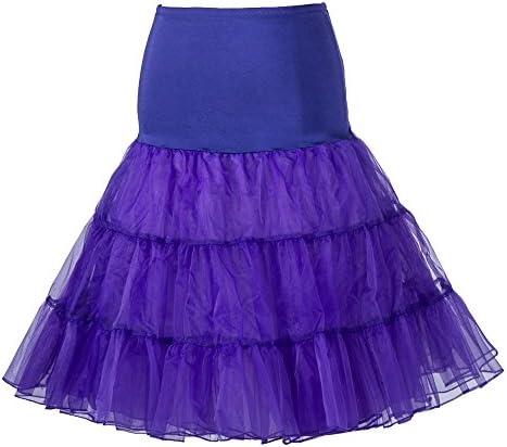 Kelly Casual Women's Vintage Underskirt, Retro Rockabilly Petticoat, Knee Length