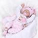 SanyDoll Reborn Baby Doll Vinyl 22inch 55cm Lovely Lifelike Cute Toy Pink Sleeping Baby Doll