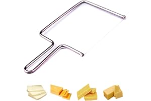 Cheese Slicerv Lyre Stainless Steel Cheese Cutter Knives Slicers with Wire - Handheld Butter Cutter Tools for Soft Hard Block