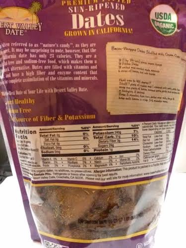 ORGANIC Deglet Noor Pitted Dates Grown in California OU Kosher