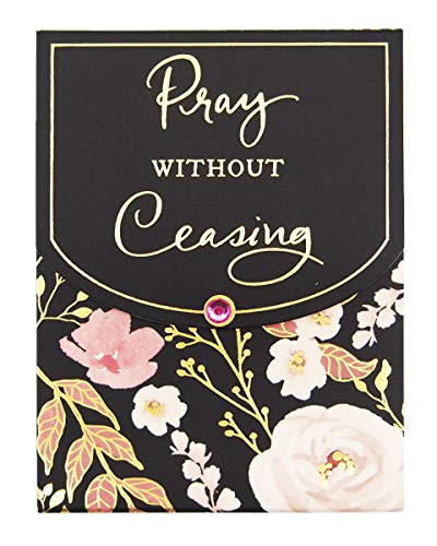 Punch Studio Faith Black Pink Floral Pocket Notepad