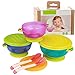 Stay Put Baby Feeding Bowls,3 Size Baby Bowl Set,Baby Utensils Bowls and Spoons,Bpa Free
