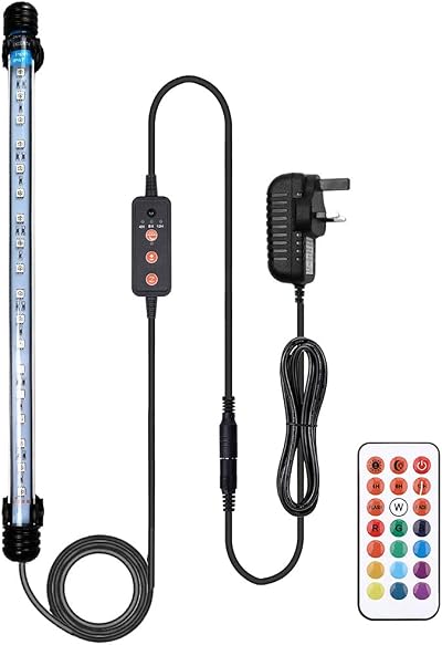 VARMHUS LED Aquarium Light with Timer 37cm RGB Sunrise Sunset