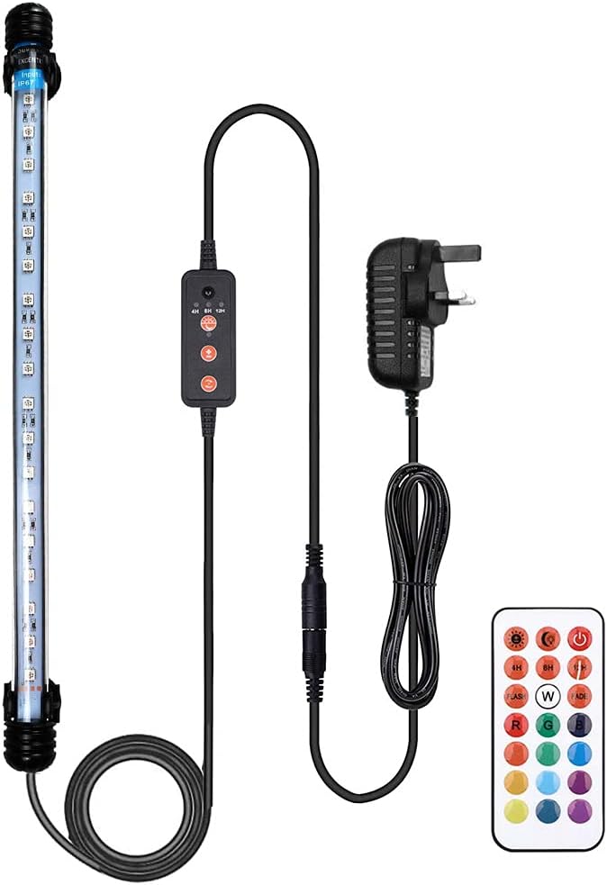 VARMHUS LED Aquarium Light with Timer 37cm RGB Sunrise Sunset