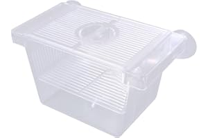 KOPIDA Fish Breeding Box Acrylic Hatchery Incubator Tank with Suction Cups Clownfish Incubator for Baby Fish Shrimp and Guppy