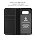 Galaxy S8 Case, SHIELDON Genuine Leather Galaxy S8 Wallet Case [Folio Style] [Stand Feature] Magnetic Closure Flip Cover with Credit Card Slots for Samsung Galaxy S8 (2017) - Black