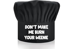 DYJYBMY BBQ Master, Adult Adjustable Kitchen Cooking Hat Funny BBQ Chef Hat for Men Woman Husband Dad BBF