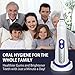 Ovonni Oral Irrigator Water Flosser Cordless USB Rechargeable Teeth Cleaner with 4 Modes and High Capacity Water Tank IPX7 Waterproof Dental Care with 3 Jet Tips Replacement and Storage Bag